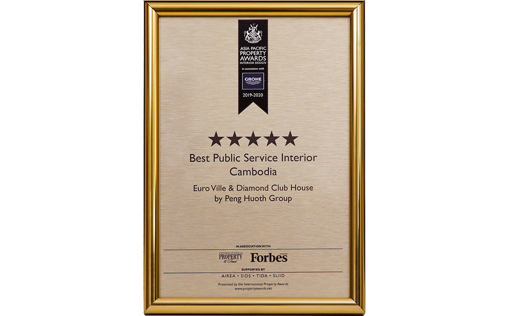 Best Public Service Interior Cambodia 2019-2020 Euro Ville & Diamond Club House by Peng Huoth Group