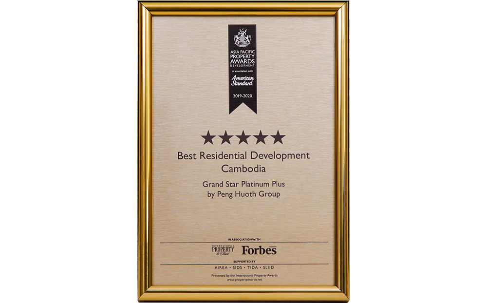 Best Residential Development Cambodia 2019-2020 Grand Star Platinum Plus by Peng Huoth Group